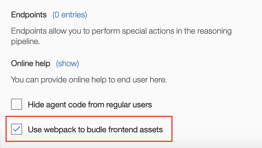 Webpack checkbox